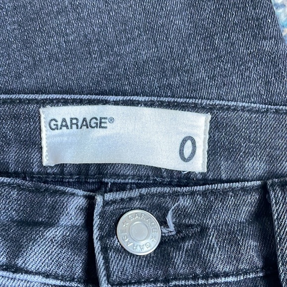 Garage Black Ultra High Rise Skinny Jeans With Frayed Ends - Picture 3 of 3